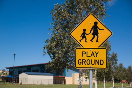 children at play sign